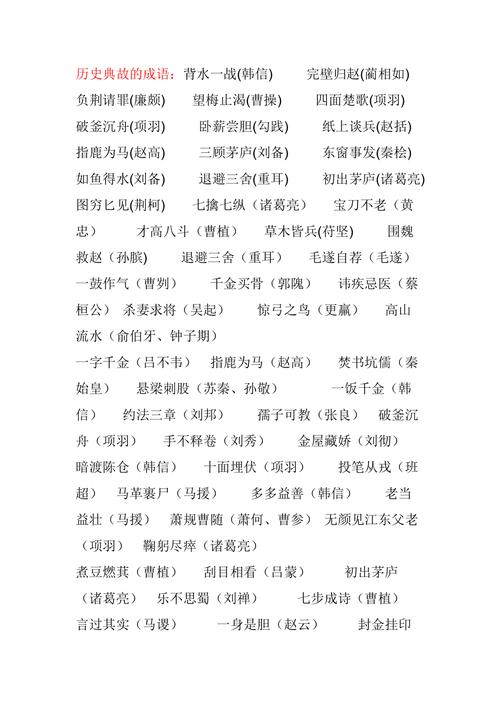 历史知识汇传知识的成语(跟历史知识点有关的成语典故)