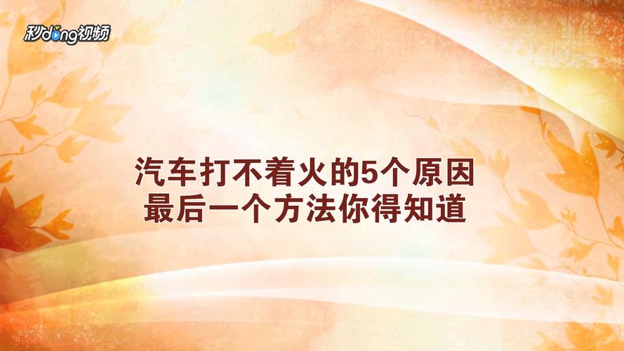 车子在路上打不了火怎么办(汽车在路上启动不了怎么办)