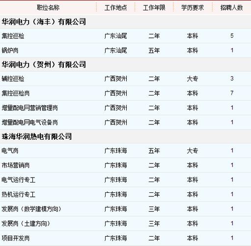 华润电力社会招聘待遇(华润电力正式员工待遇好吗)