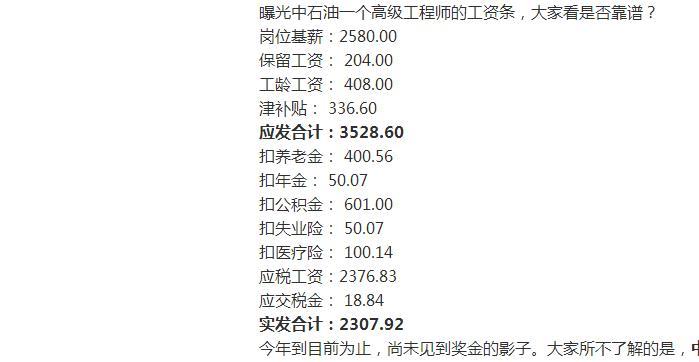 中石油的福利待遇(中石油薪资福利待遇规定)