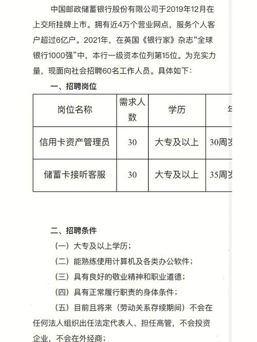 中国邮政储蓄银行社会招聘待遇(中国邮政储蓄银行社会招聘待遇怎么样)