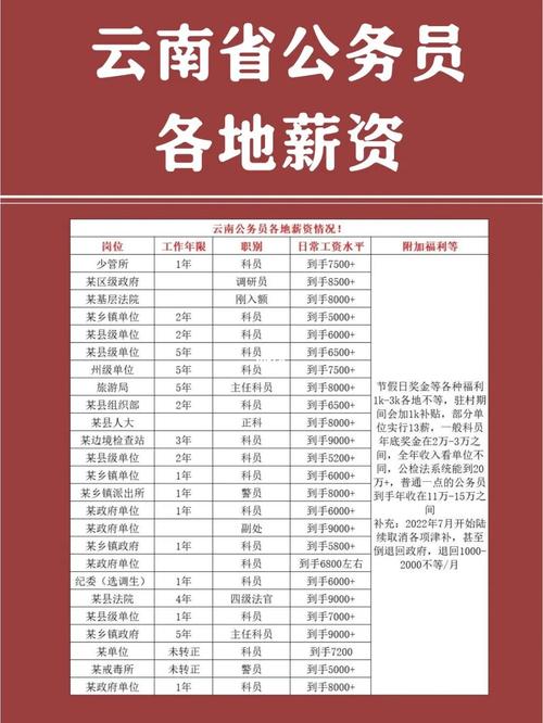 云南公务员退休工资待遇(云南省公务员工工资)