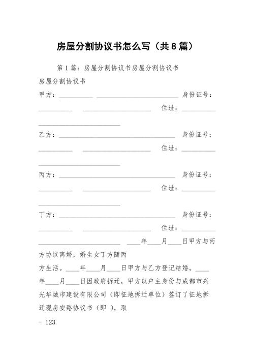房产分割协议书怎么写-{下拉词